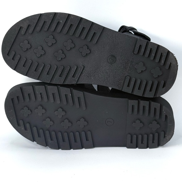 Wild Fable Black Platform Sandals Women’s Size 7 Strappy Buckle Chunky Sole - Picture 10 of 11